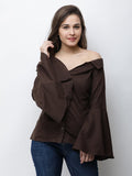 Cation Brown Solid Shirt