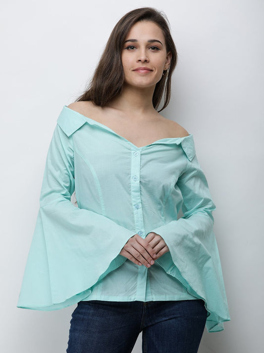 Cation Blue Solid Shirt