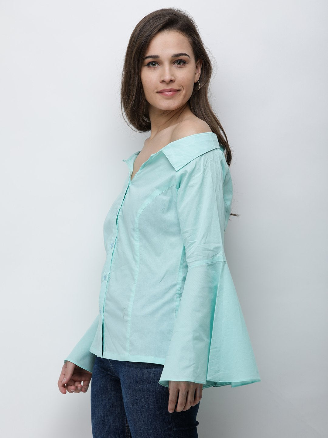 Cation Blue Solid Shirt