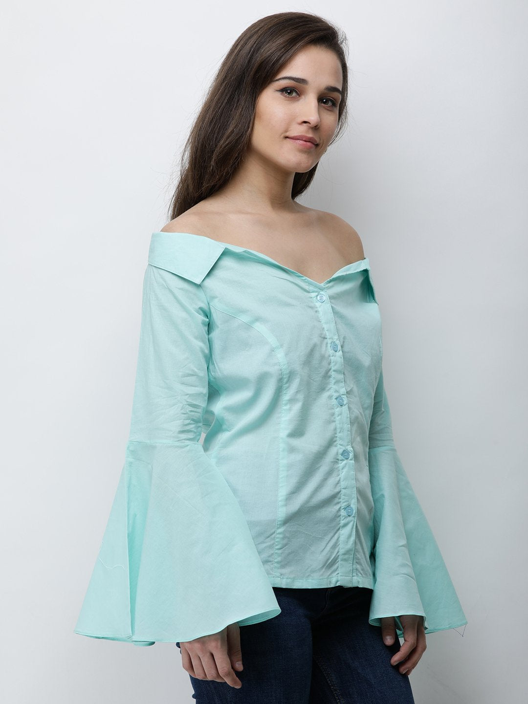 Cation Blue Solid Shirt