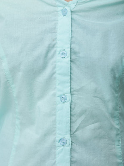 Cation Blue Solid Shirt