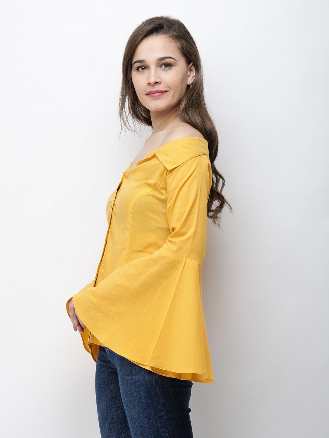 Cation Mustard Solid Shirt