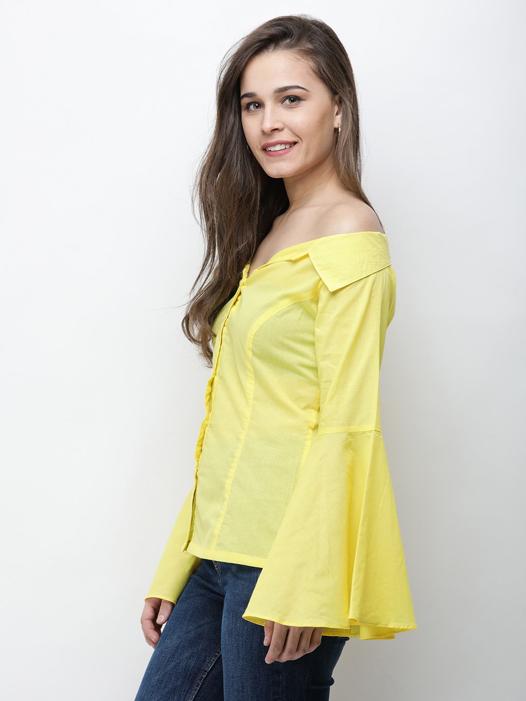 Cation Yellow Solid Shirt