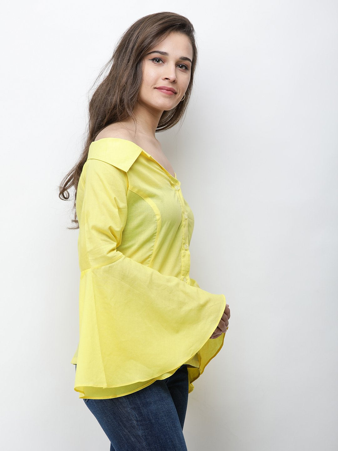 Cation Yellow Solid Shirt