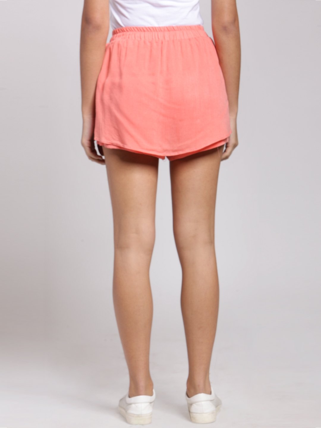 Peach Solid Short