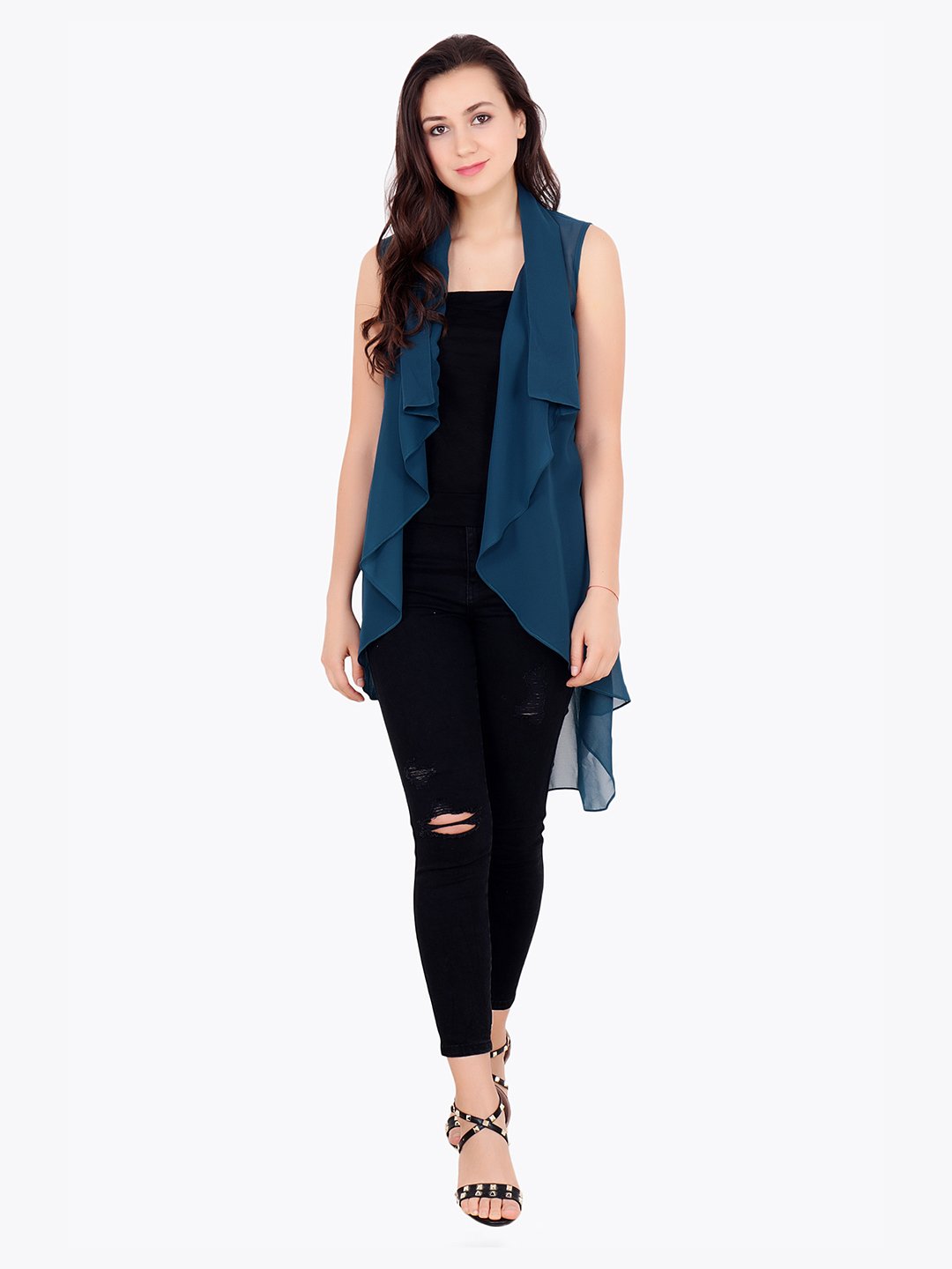 Green Solid Shrug