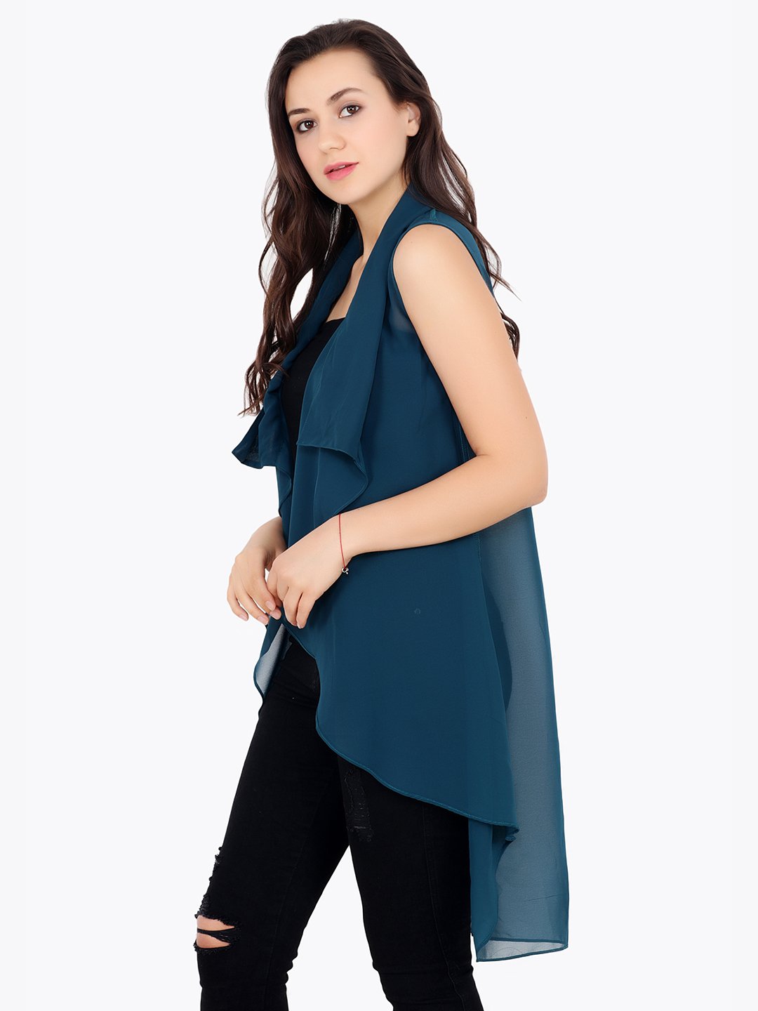 Green Solid Shrug