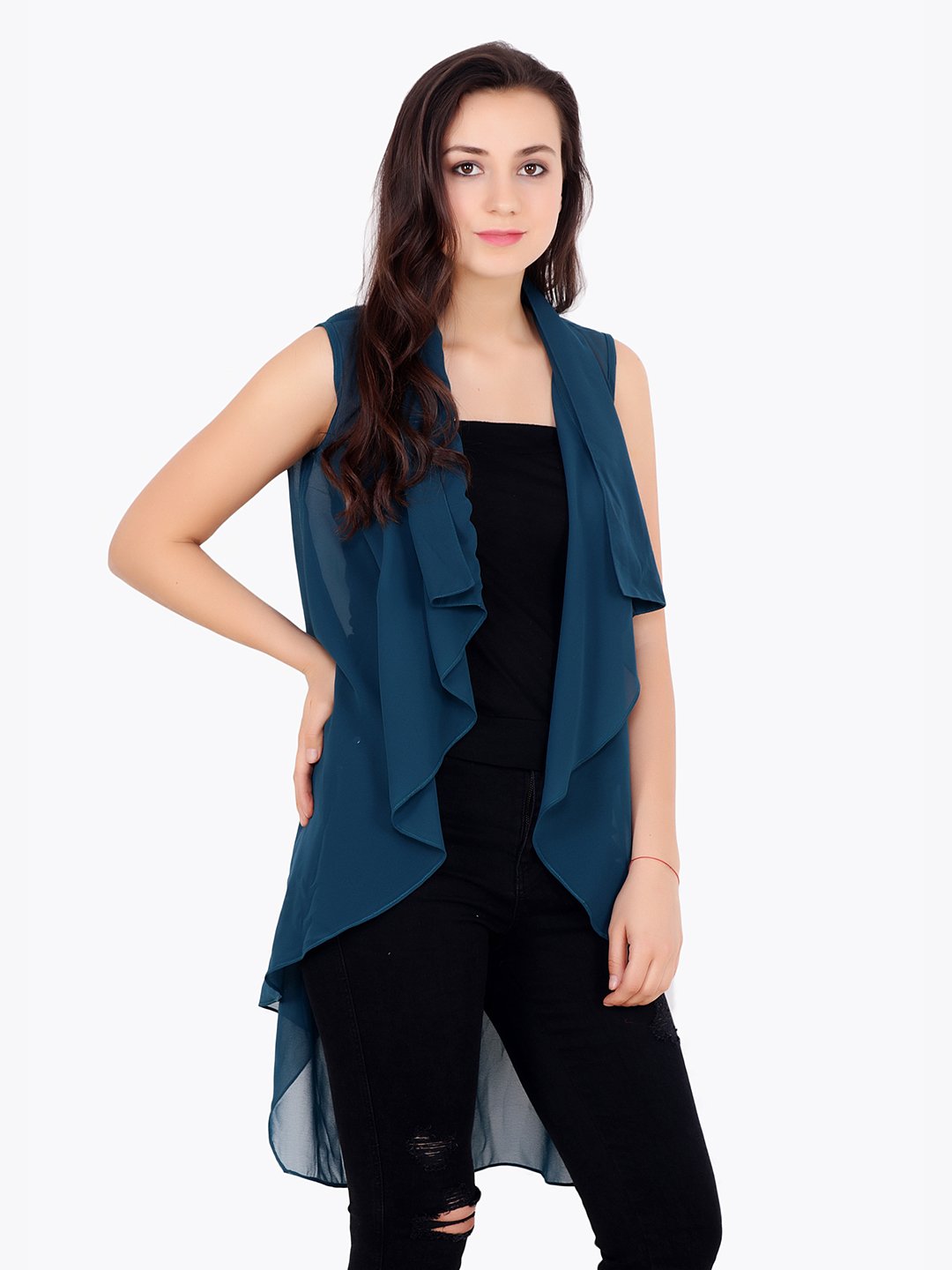 Green Solid Shrug