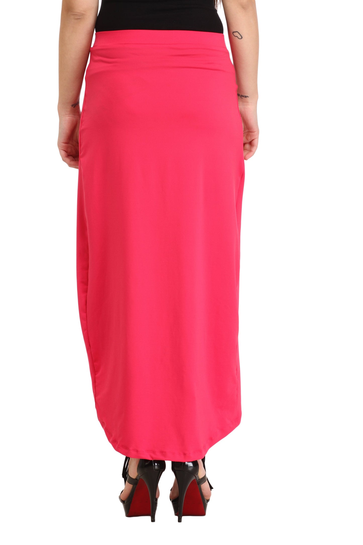 Pink Solid Skirt