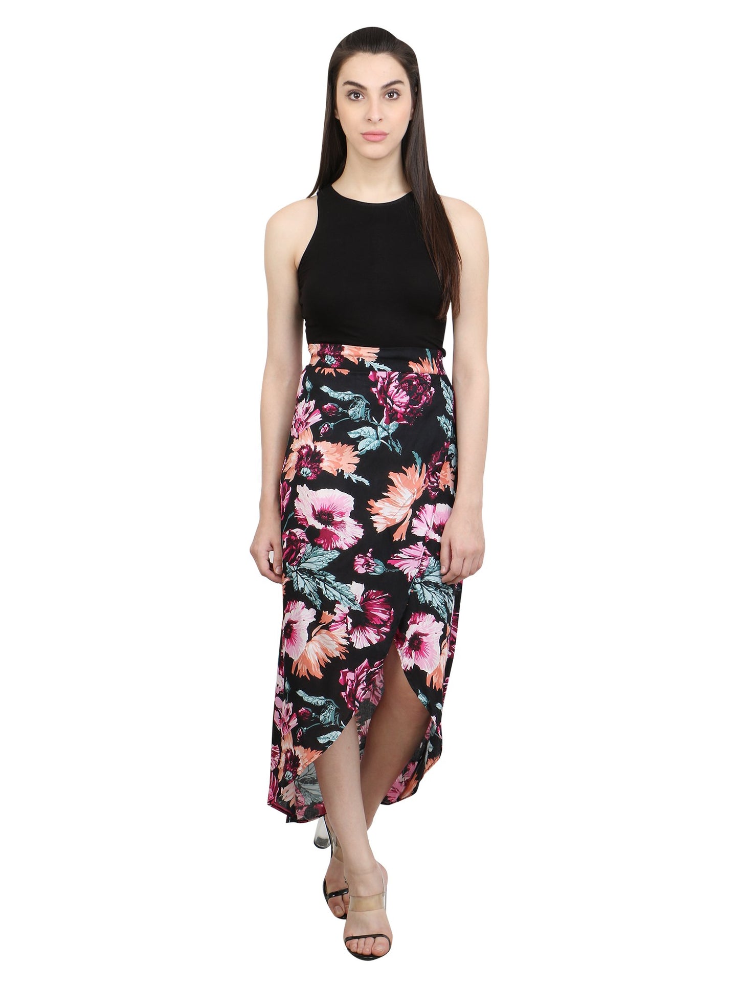 Black Printed Skirt