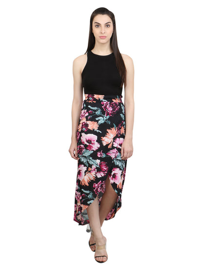 Black Printed Skirt