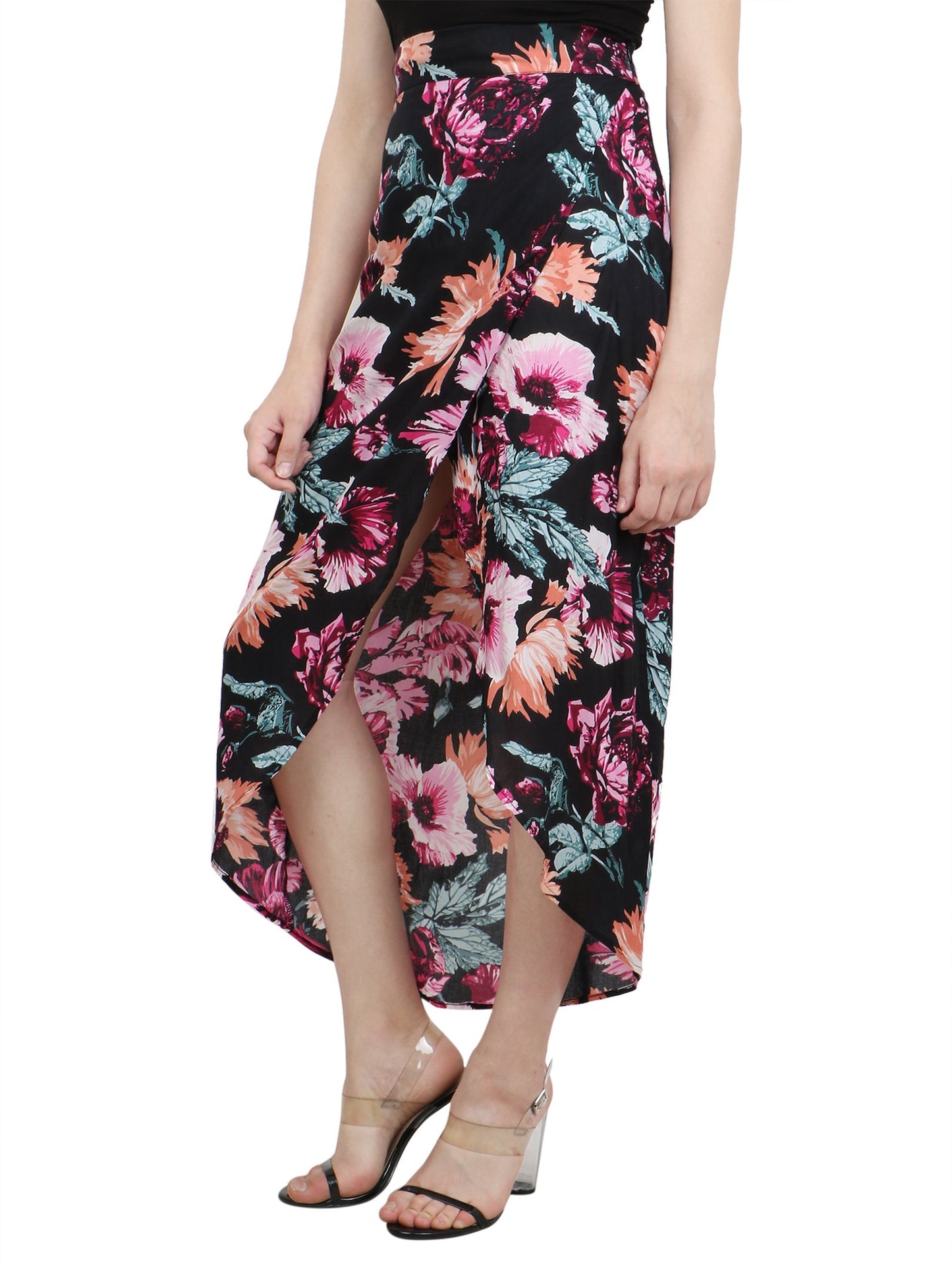 Black Printed Skirt
