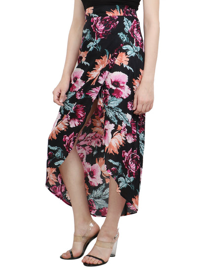 Black Printed Skirt
