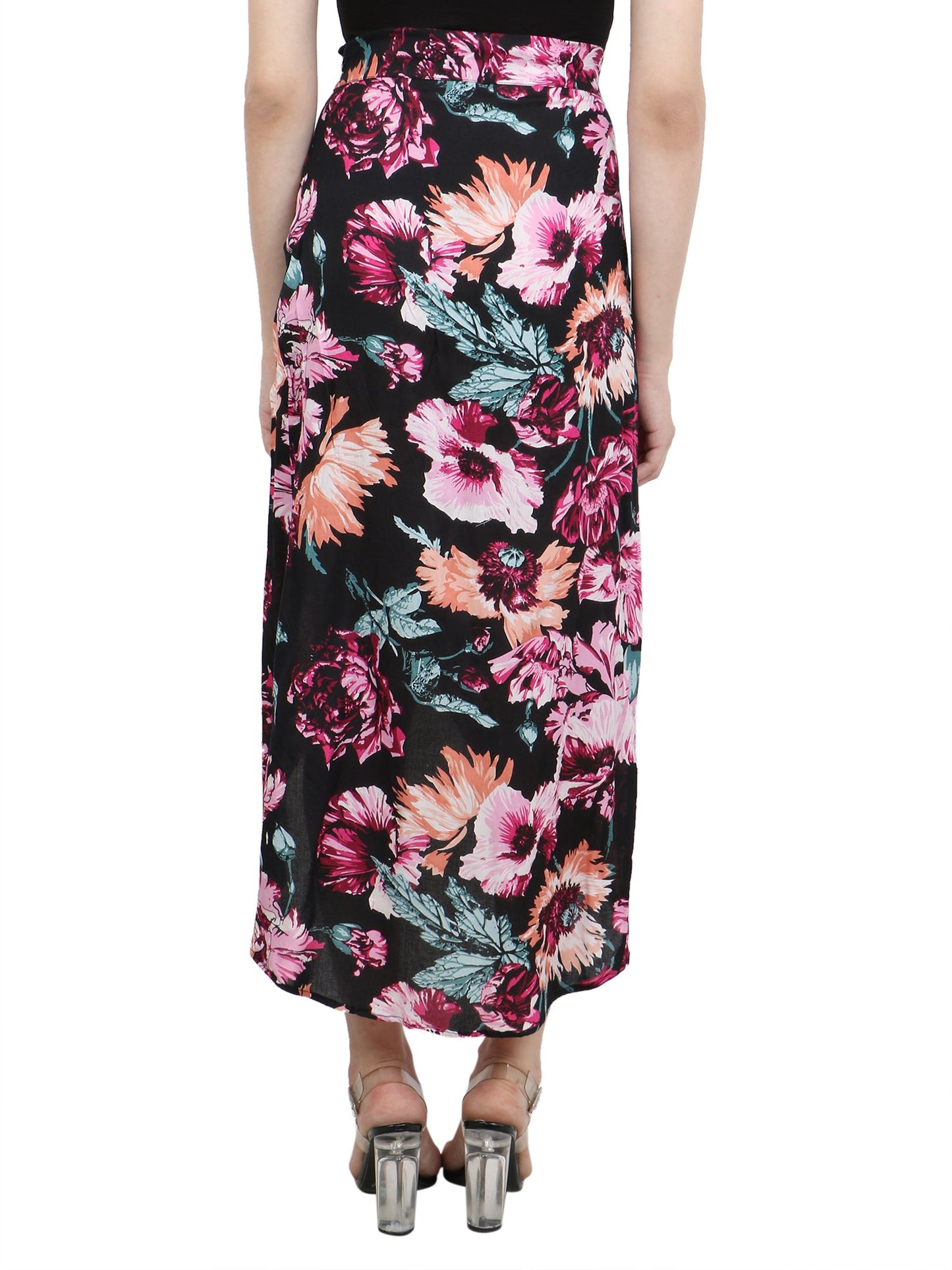 Black Printed Skirt