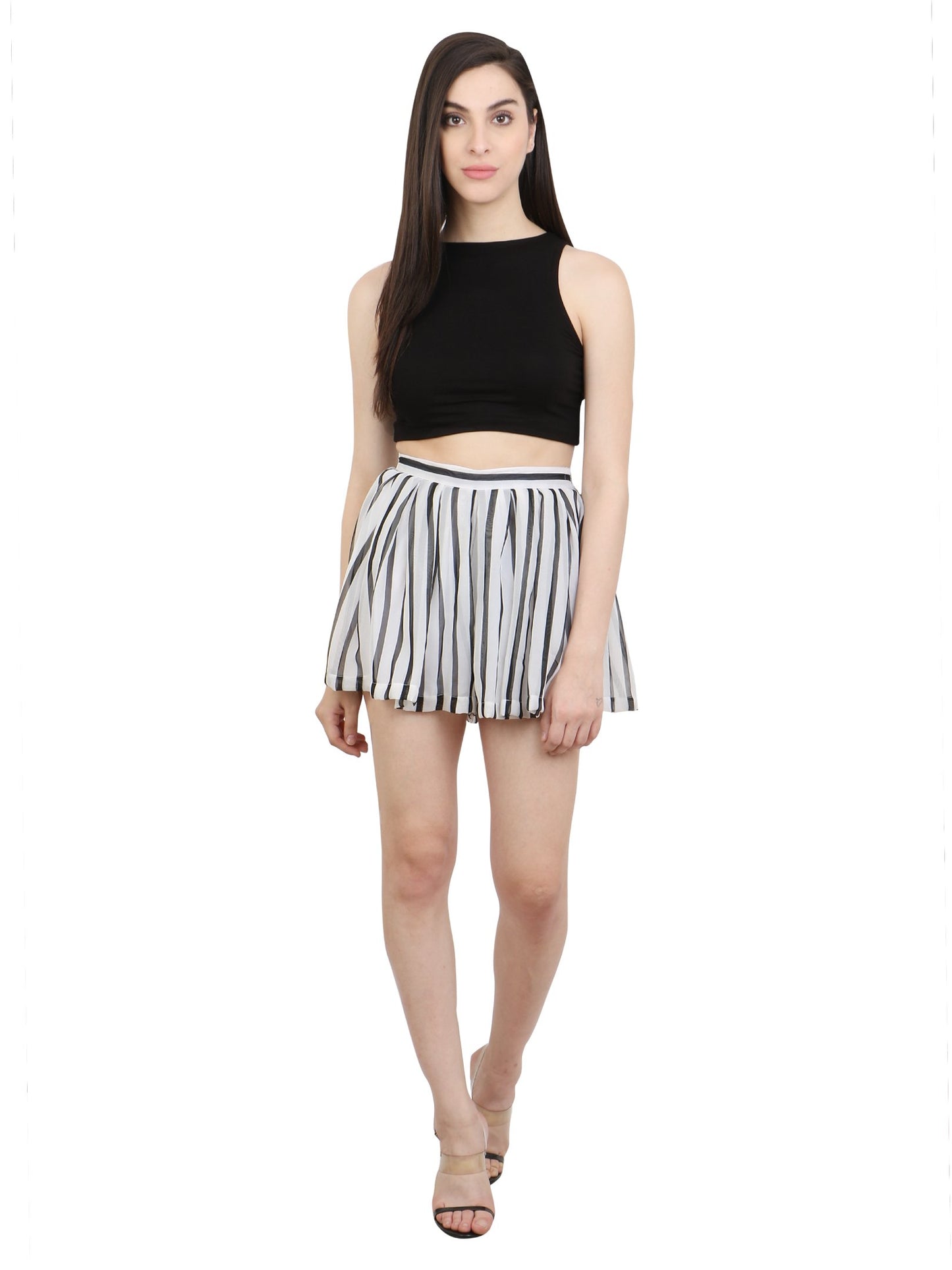 White Striped Skirt