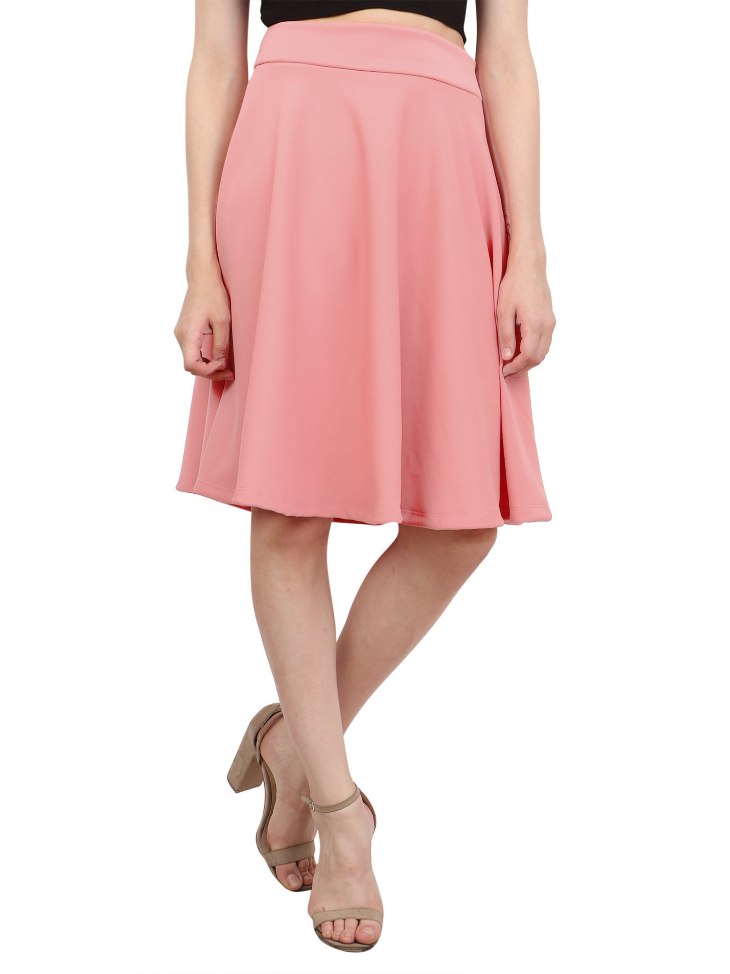 Pink Solid Skirt
