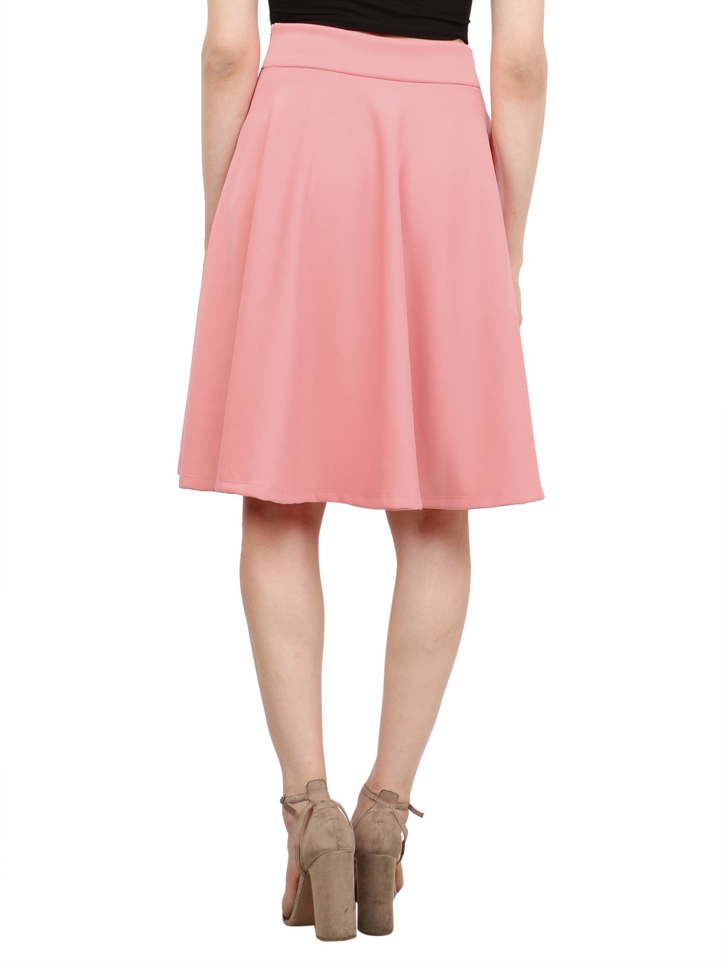 Pink Solid Skirt