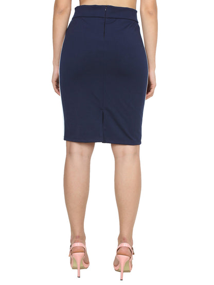 Blue Solid Skirt
