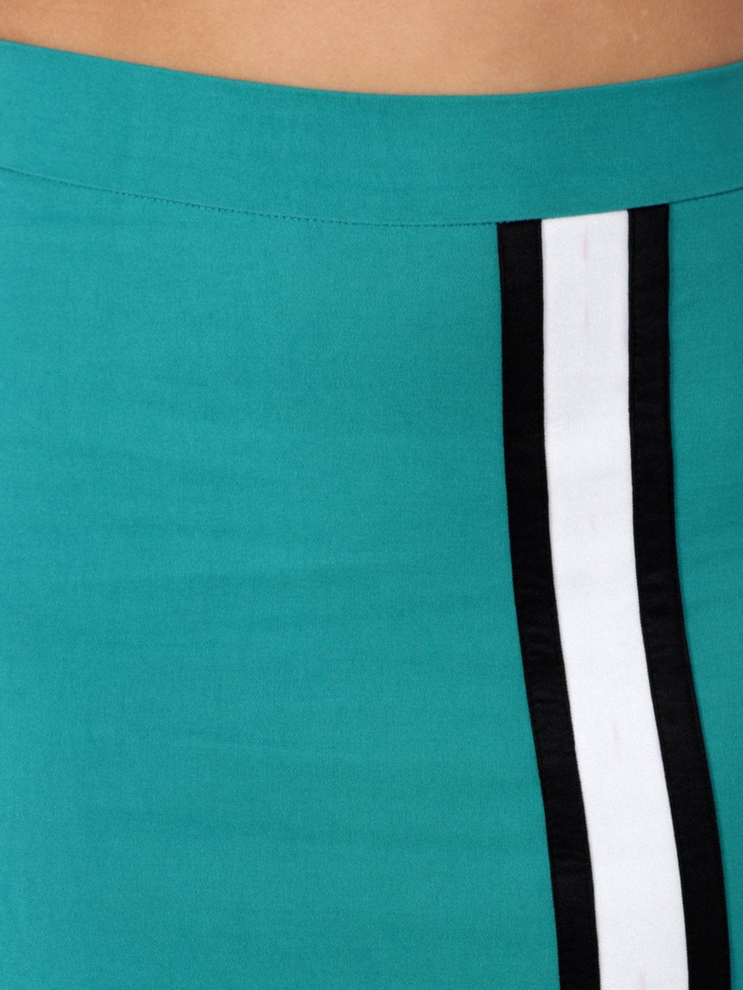 Green Solid Skirt