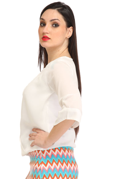 White Solid Top