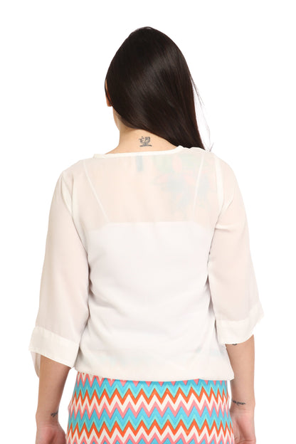 White Solid Top