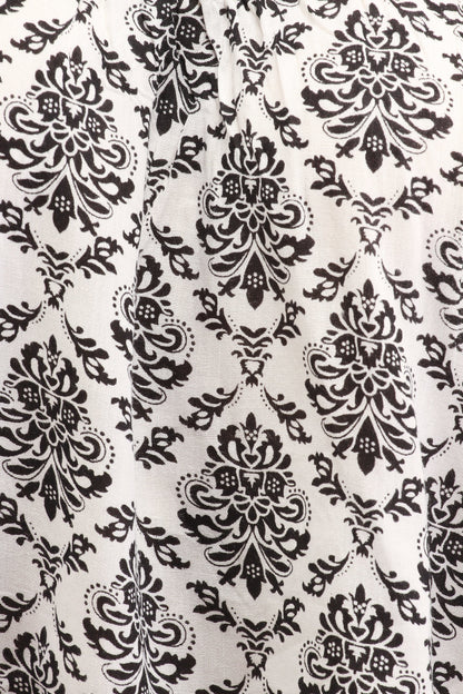 White Printed Top