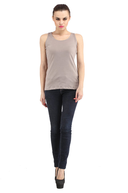 Sleeveless Beige Top