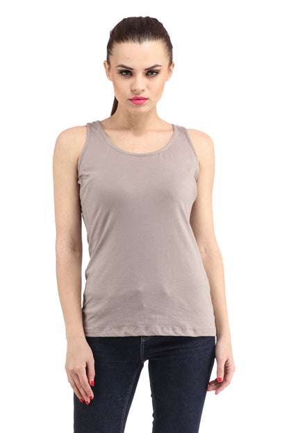 Sleeveless Beige Top