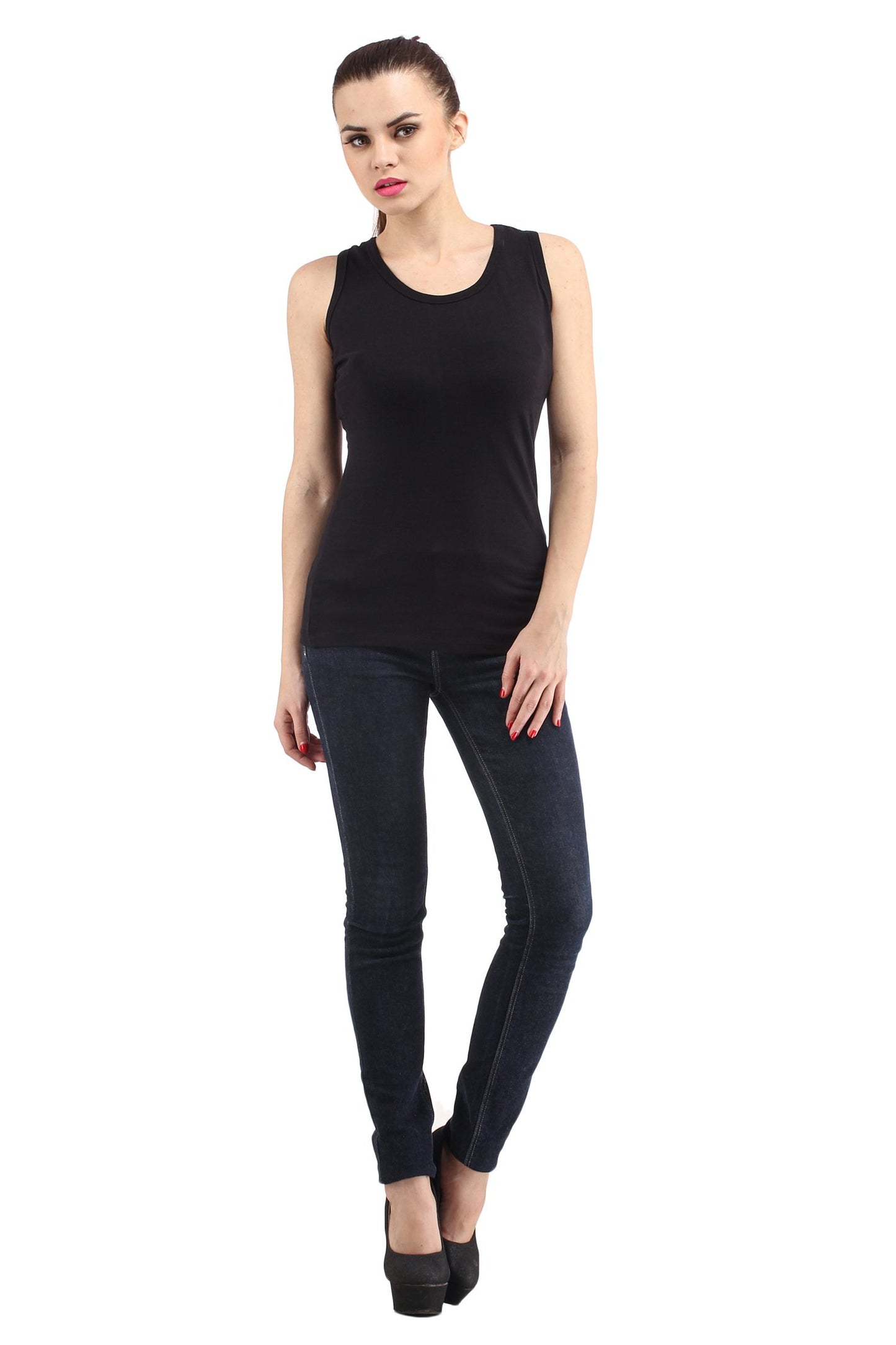 Sleeveless Black Top