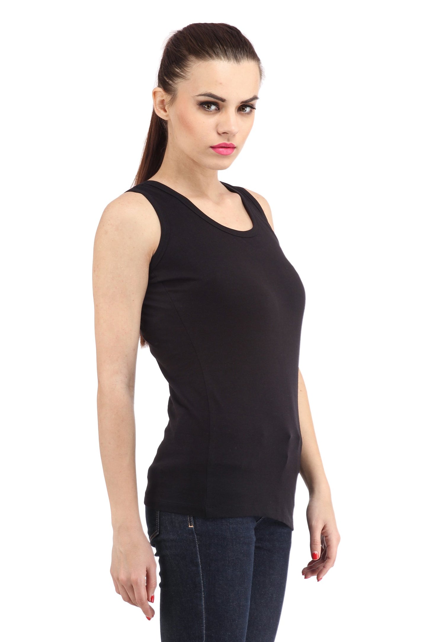 Sleeveless Black Top
