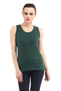Sleeveless Dark Green Top