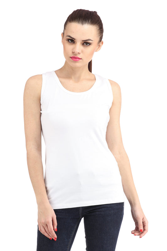 Sleeveless White Top