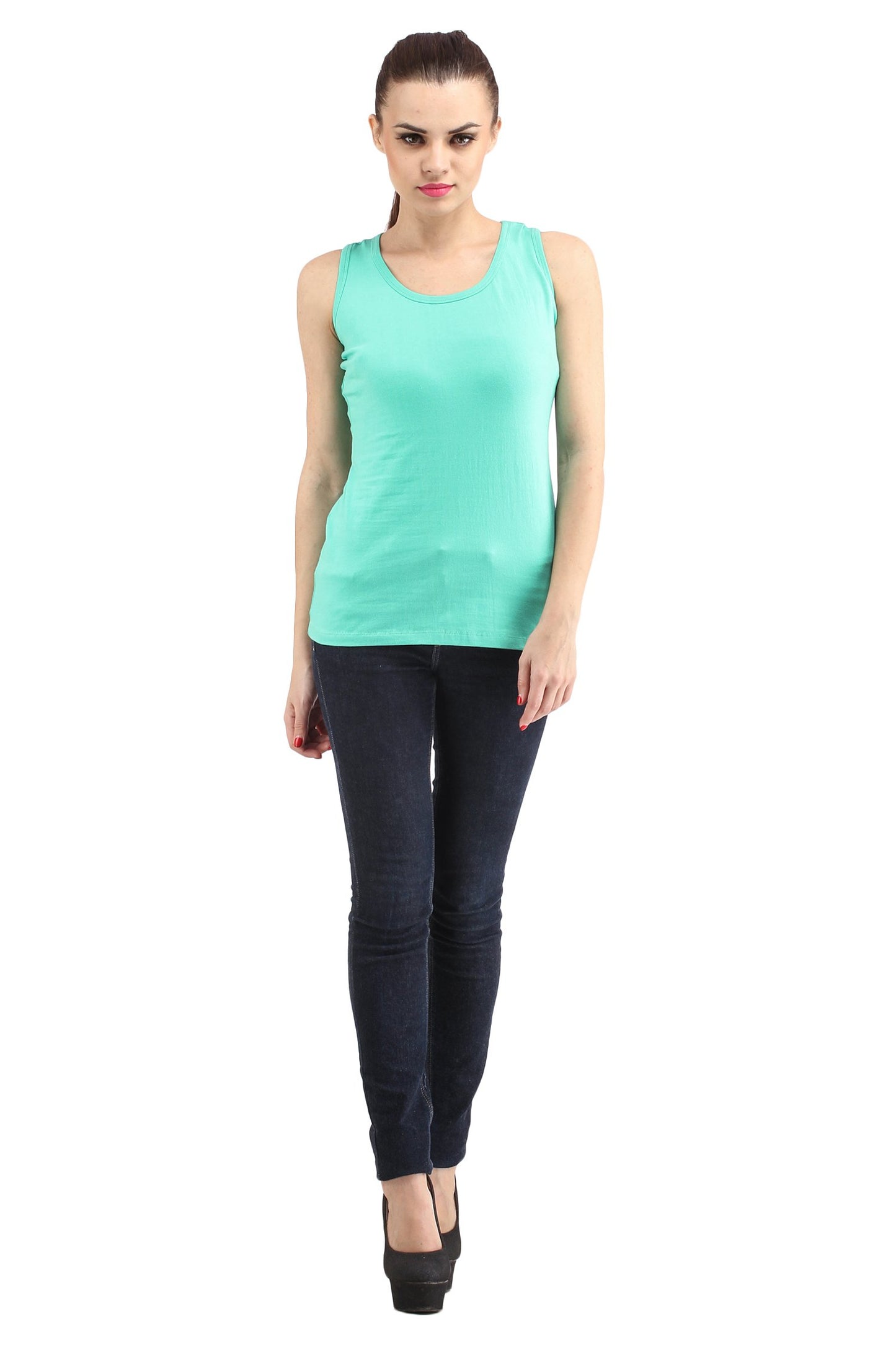 Sleeveless Light Blue Top