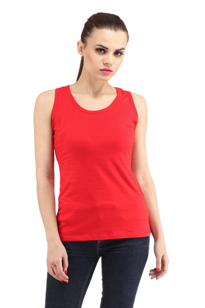 Sleeveless Red Top