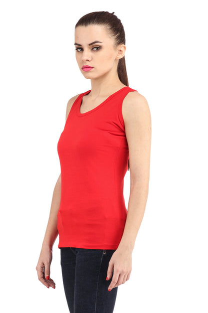 Sleeveless Red Top