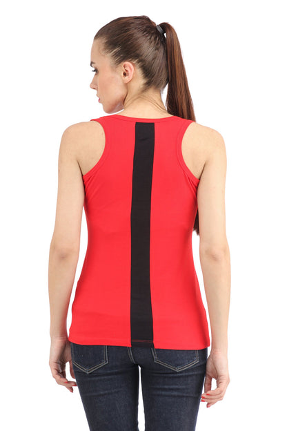 Sleeveless Red Top