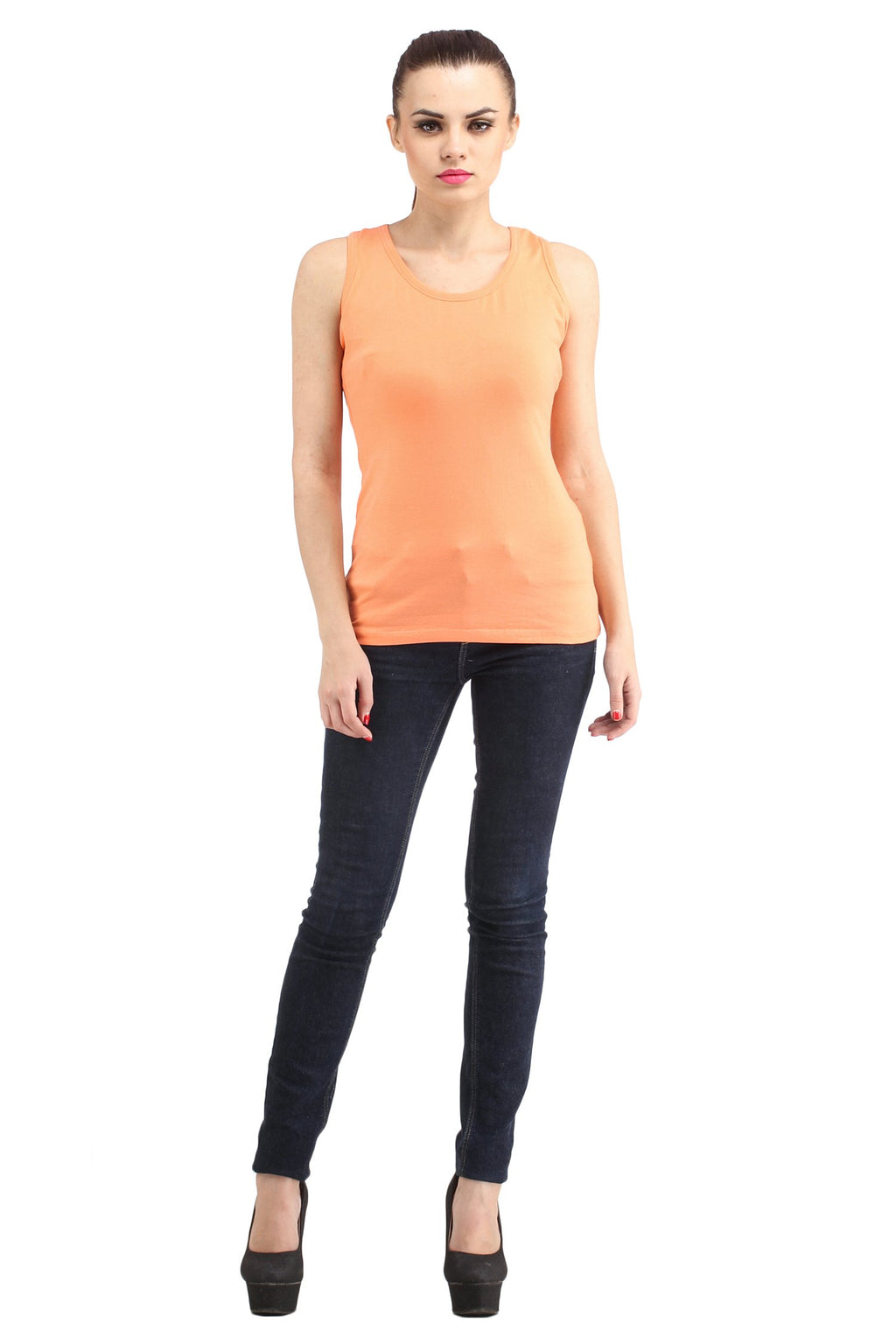 Sleeveless Orange Top