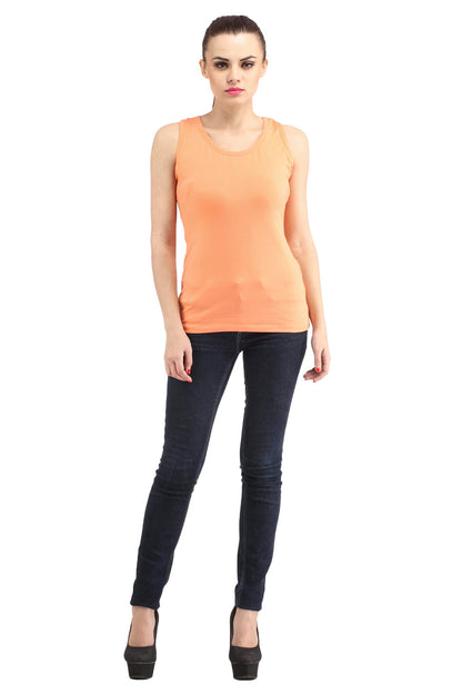 Sleeveless Orange Top