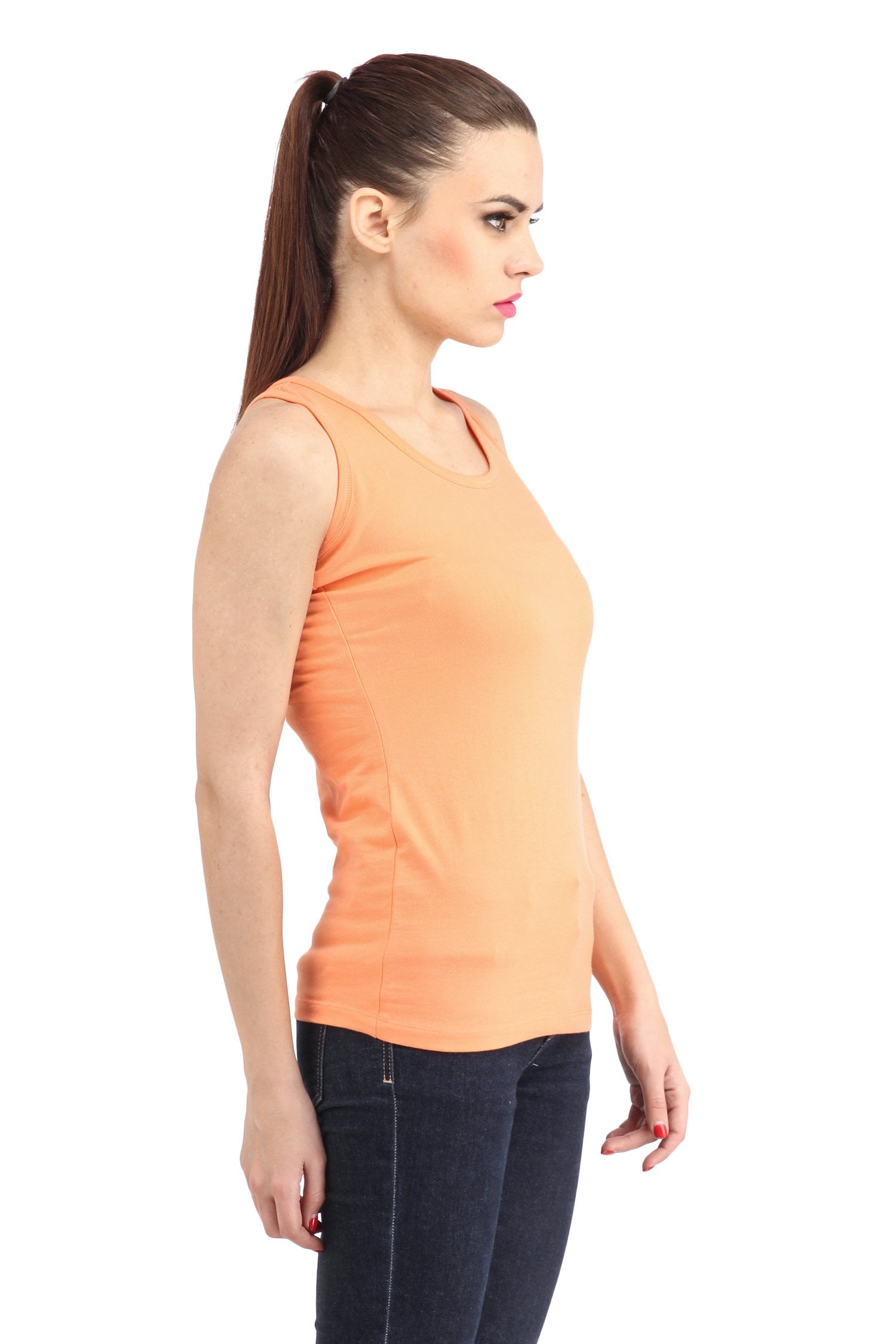 Sleeveless Orange Top