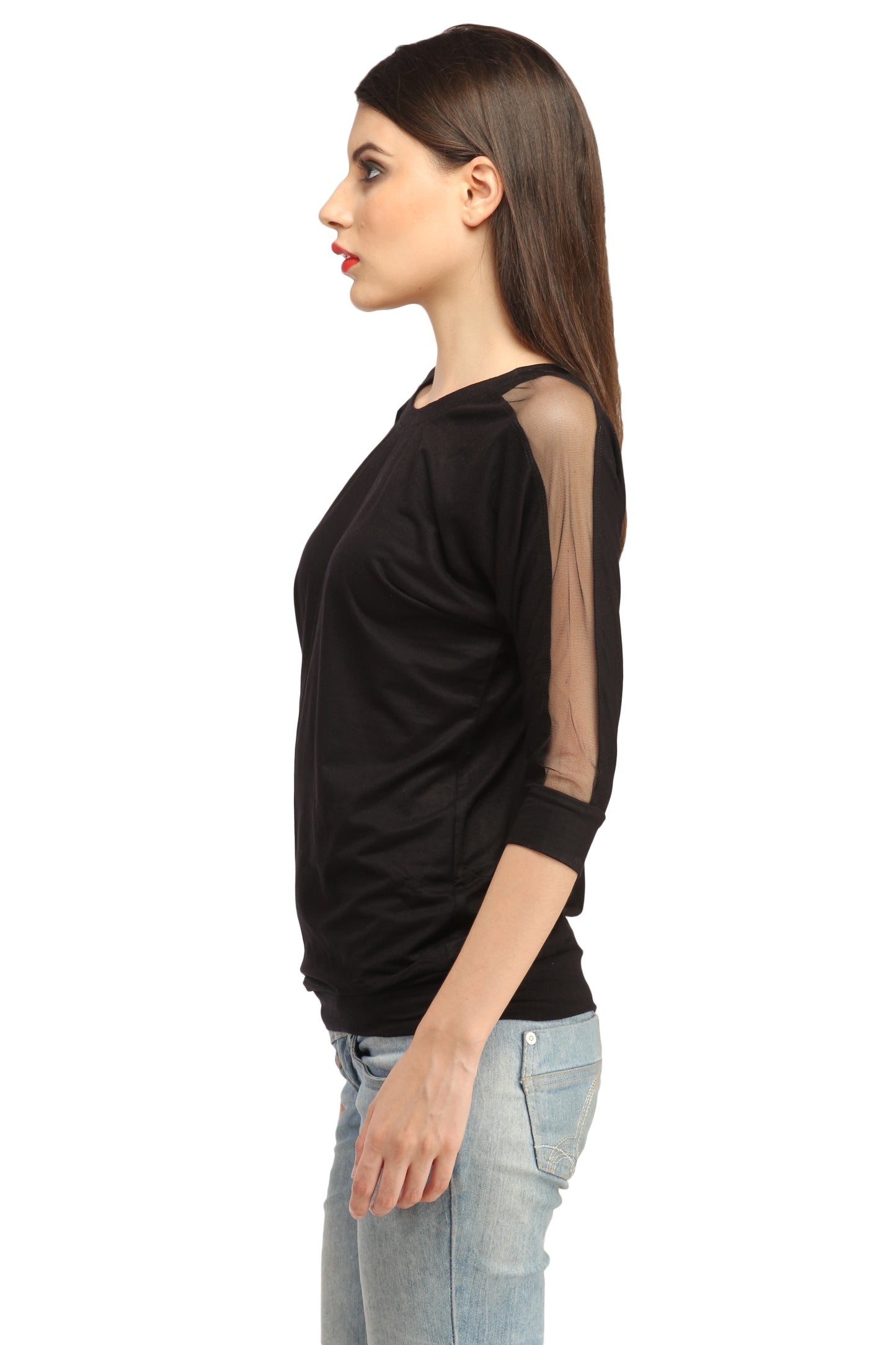 Cation Black Cotton Top