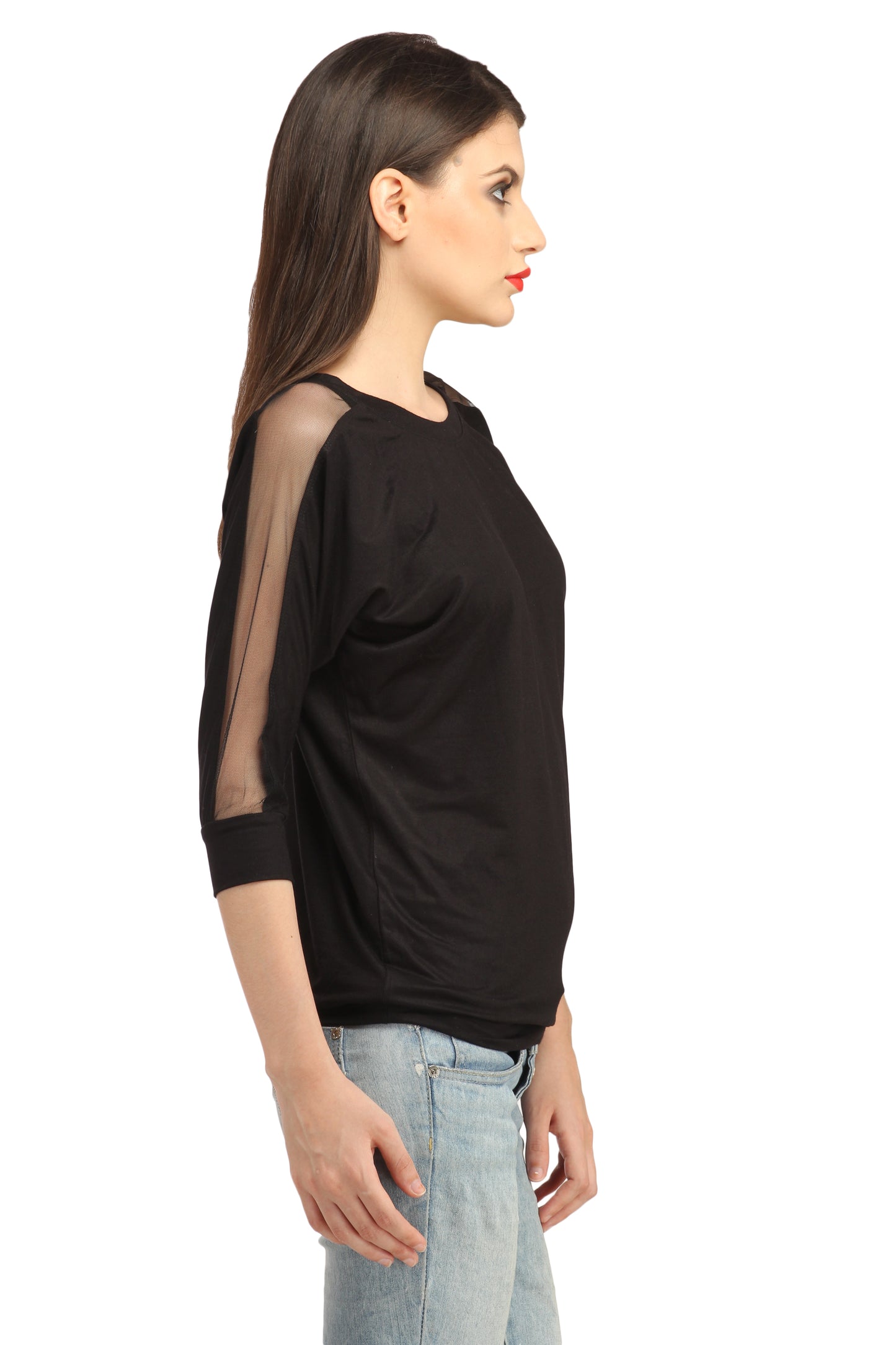 Cation Black Cotton Top