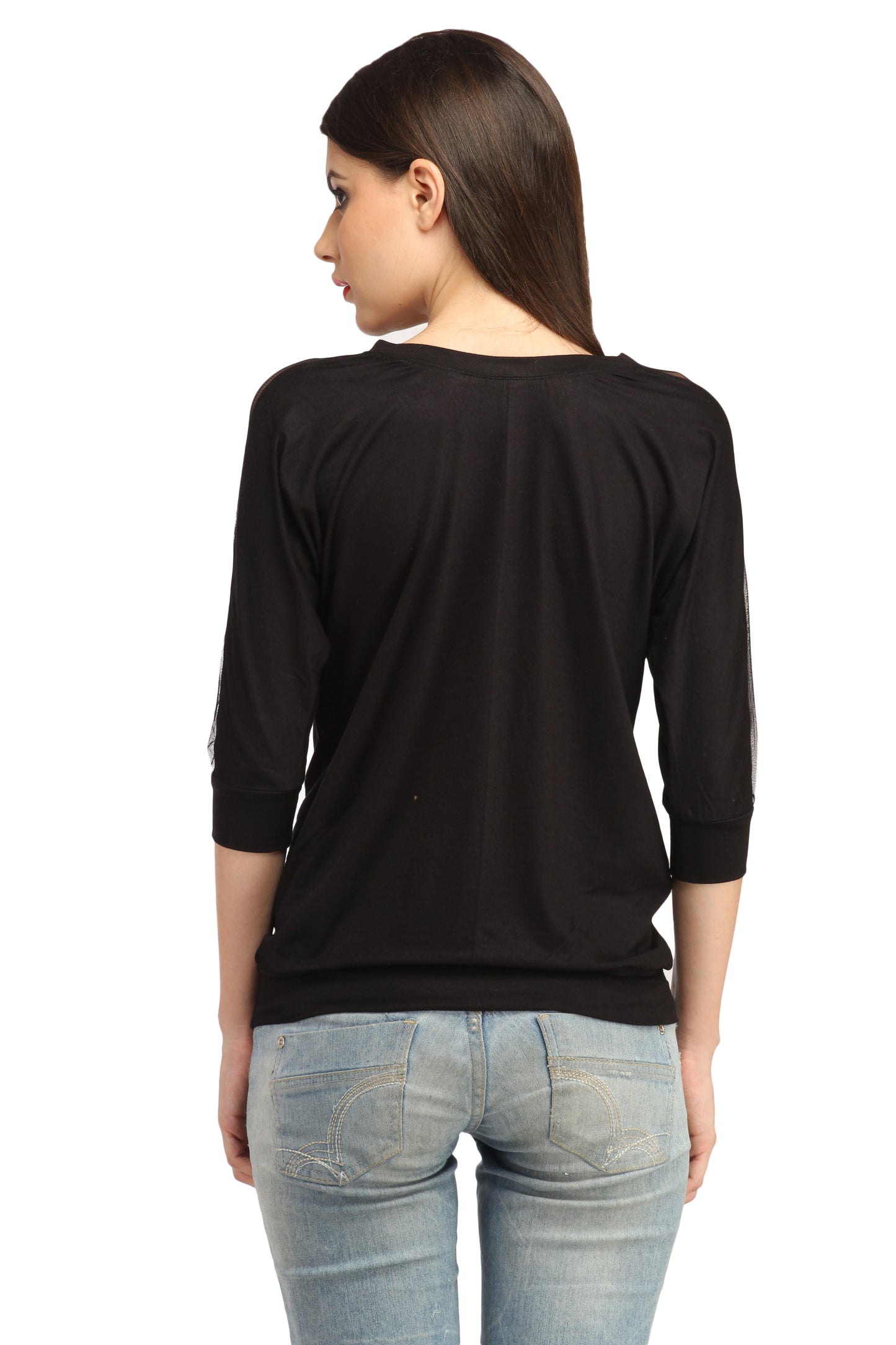 Cation Black Cotton Top