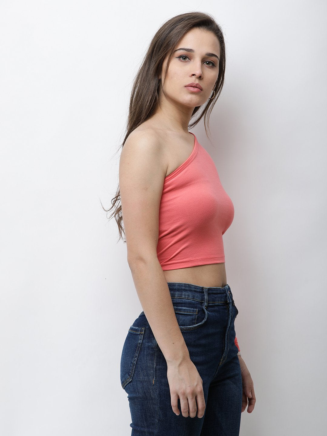 One Shoulder Crop Top