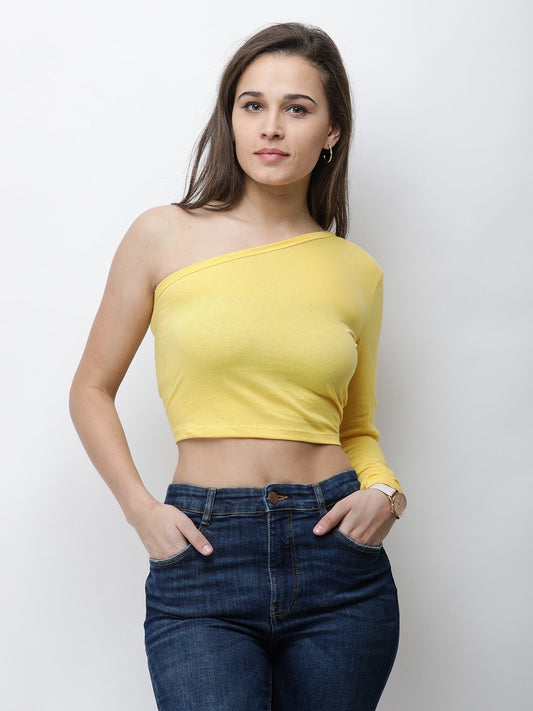 One Shoulder Crop Top