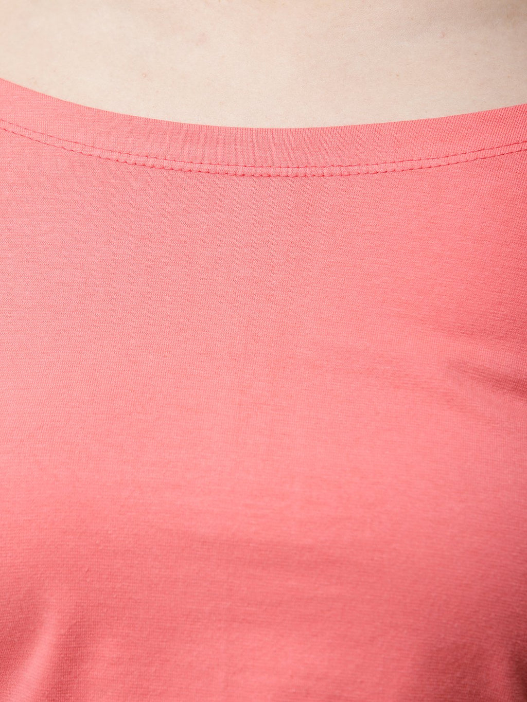 Coral solid crop top