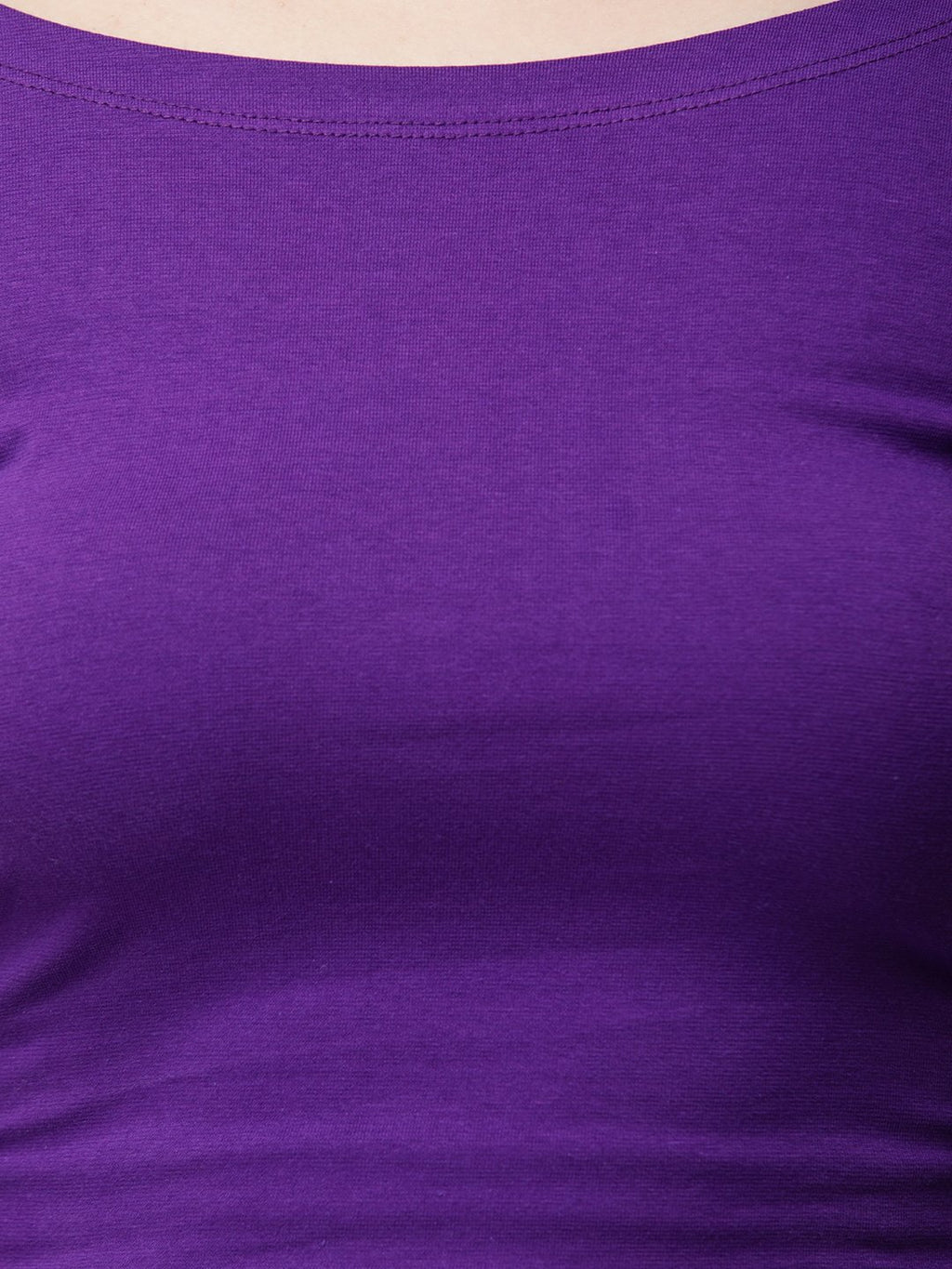 Purple Solid Crop Top
