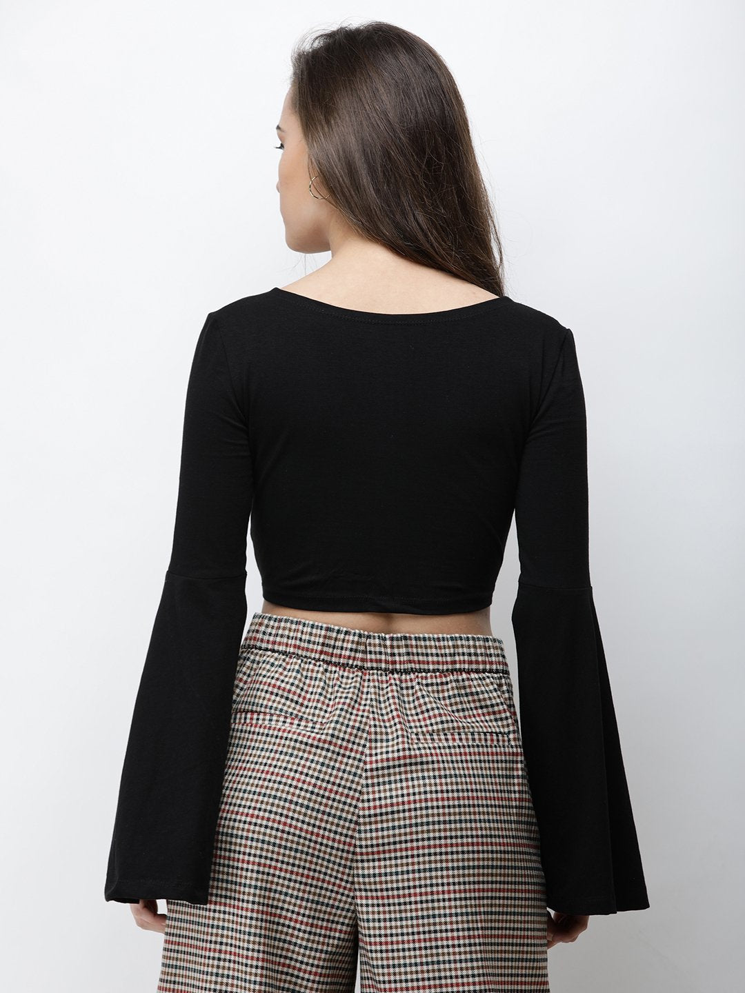 Black Wrap Crop Top