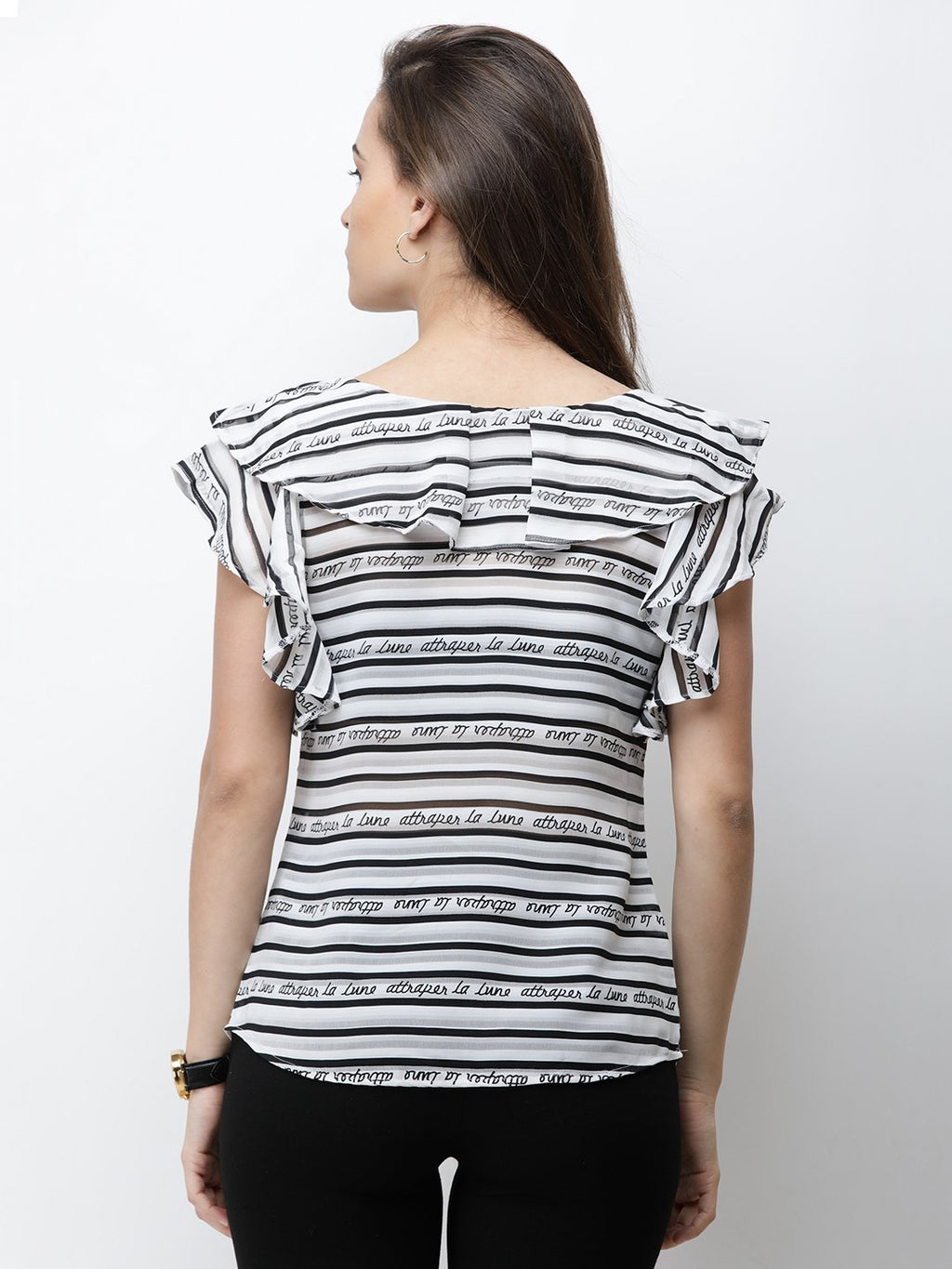 White Printed Top