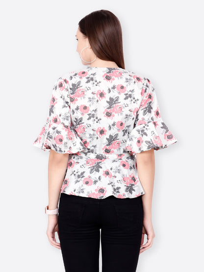 Blue Printed Top