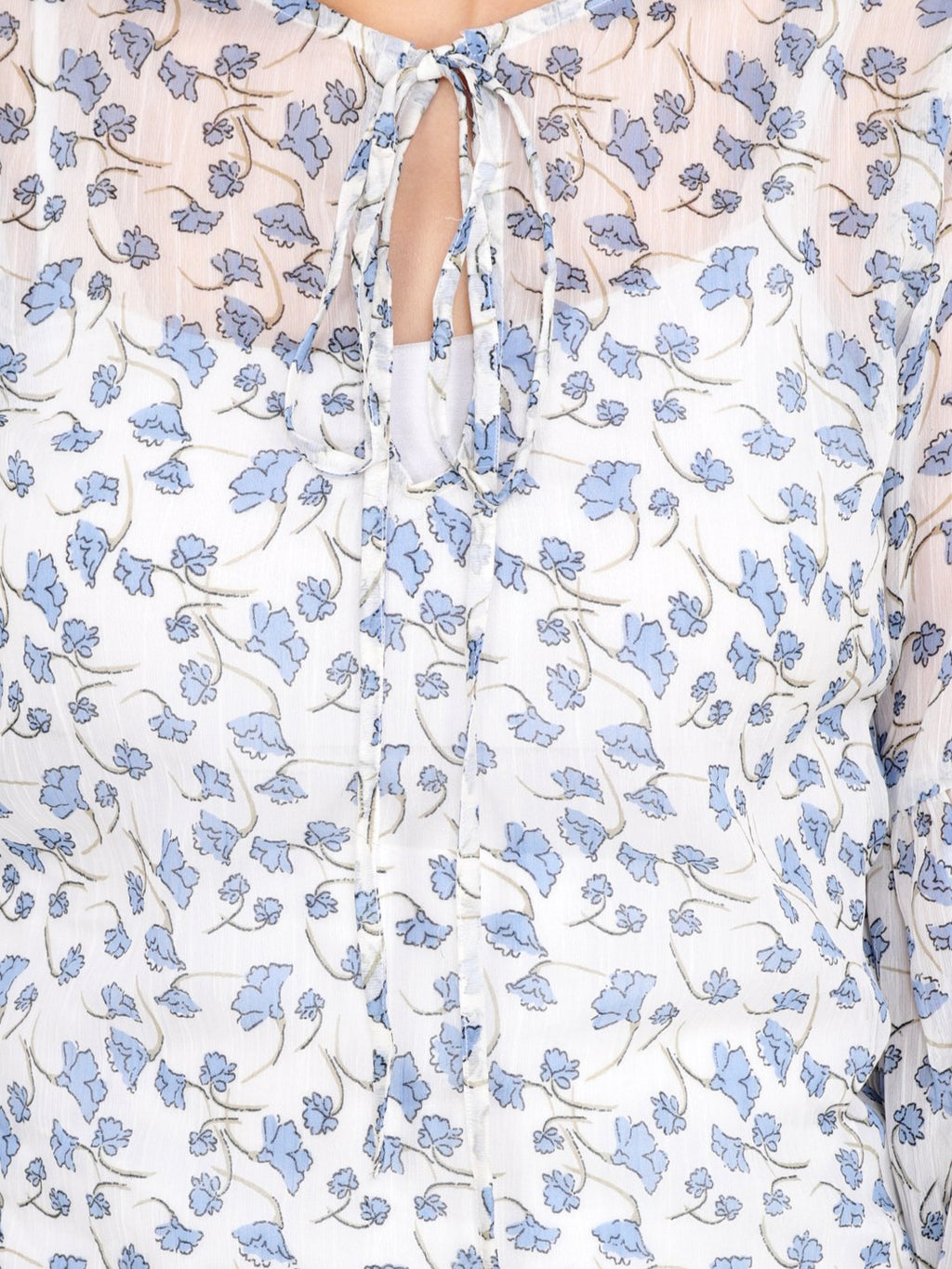 White Printed Top